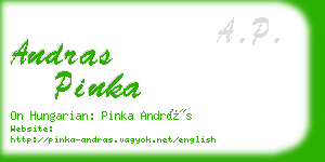 andras pinka business card